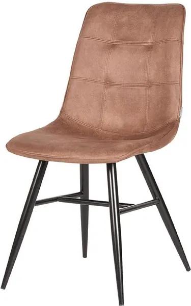 LABEL 51 | Eetkamerstoel Otis breedte 48 cm x hoogte 91 cm x diepte 61 cm tanny bruin eetkamerstoelen microfiber meubels stoelen & fauteuils