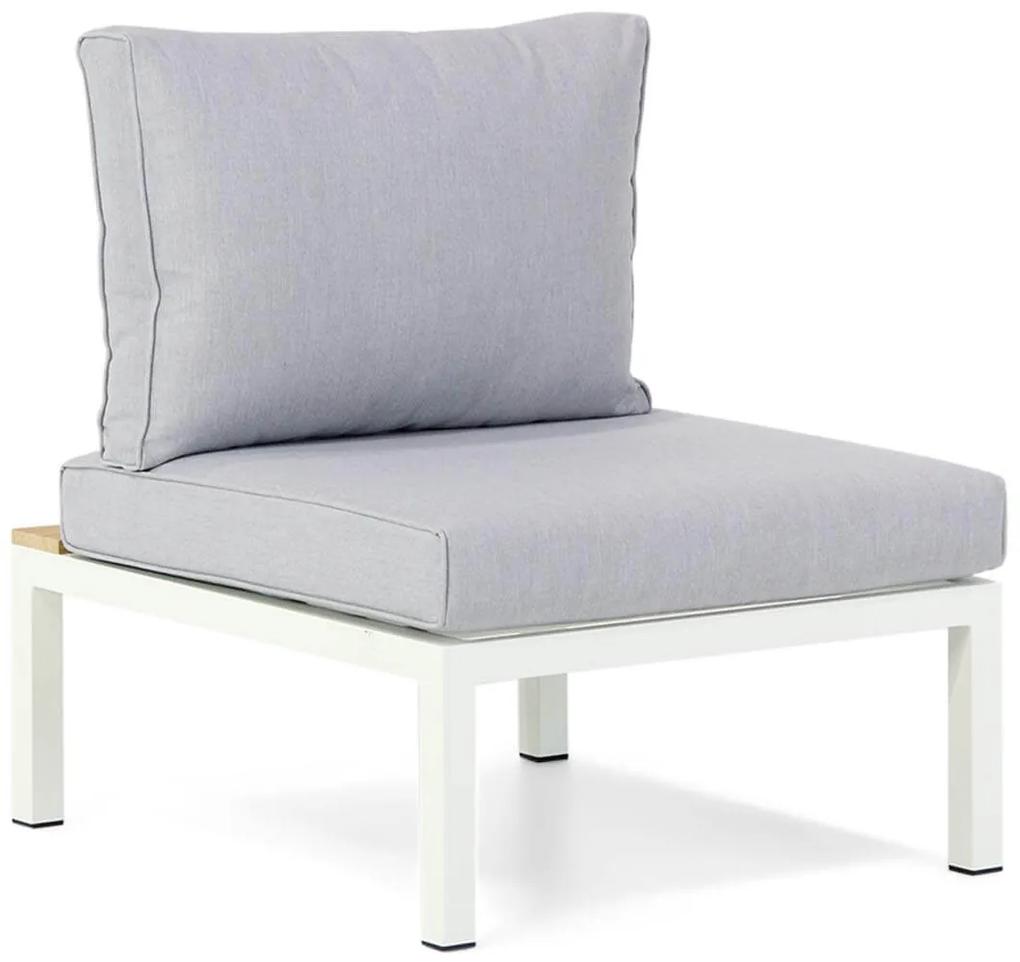 Lifestyle Garden Furniture Vero Beach Midden Module White /teak Aluminium/teak Wit
