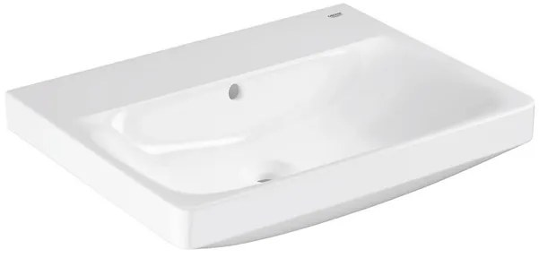 Grohe Euro Ceramic Wastafel - vrijhangend - 60x47cm - zonder kraangat - met overloop - exclusief wandbevestiging - alpine wit 102417sh00