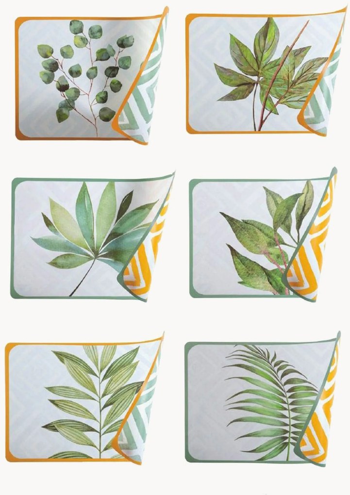 Placemats Oriental Botanique, 6-delig, gemixt