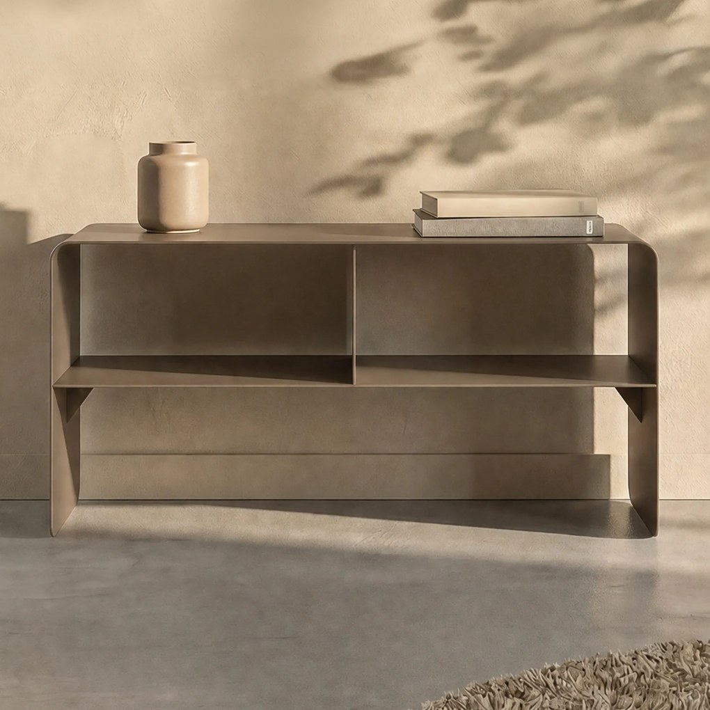 Stalen TV-meubel Taupe - 90x37x44cm.