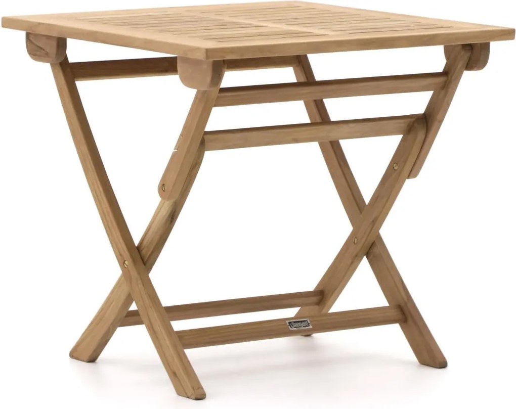 Inklapbare tafel Sunyard | Vierkant  | Tuintafel Teakhout | 80x80cm | 2 personen | Kees Smit Tuinmeubelen