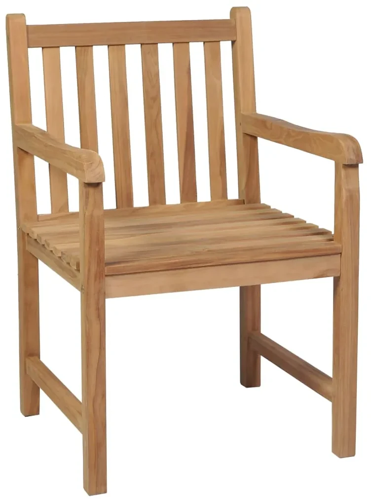 vidaXL Tuinstoelen 8 st met zwarte kussens massief teakhout