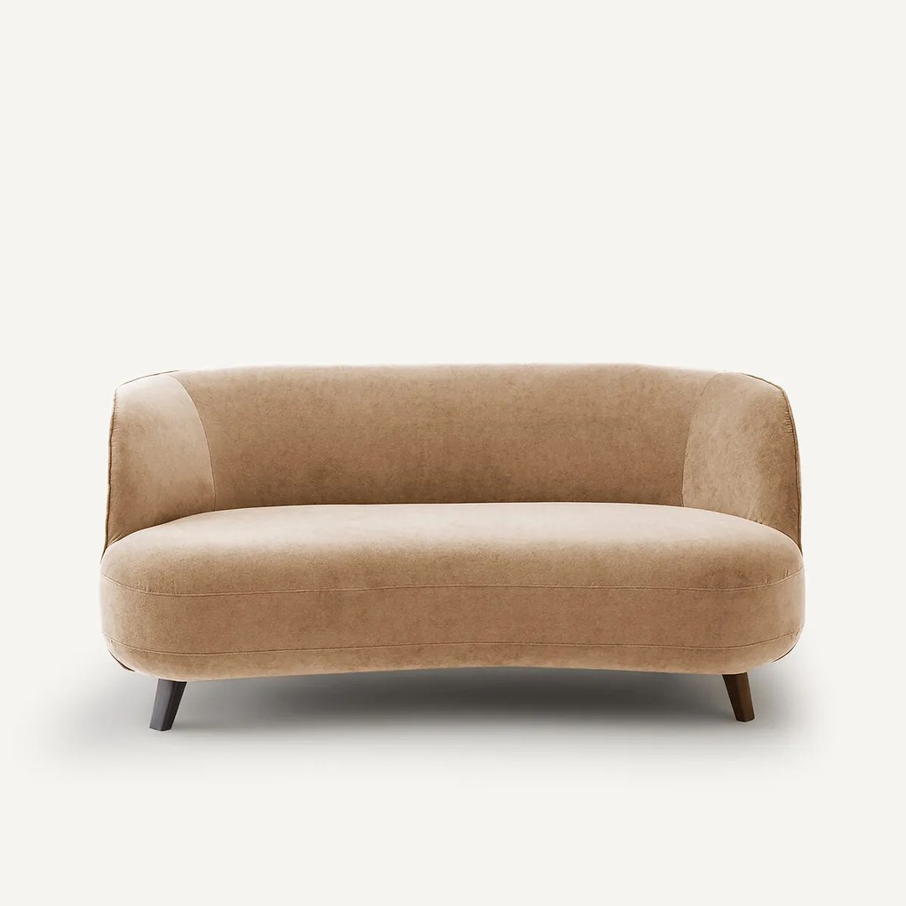 Sofa XS, 3 zits, in stonewashed fluweel, ROSEBURY, ontwerp Emmanuel Gallina