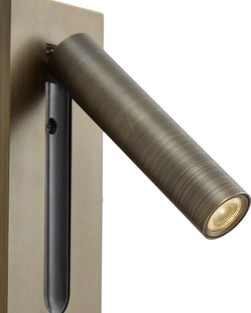 Moderne wandlamp donkerbrons incl. LED - Plaza