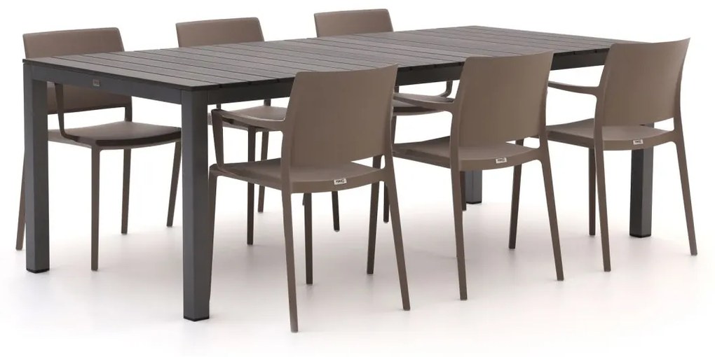 Forza Sile/Fidenza 220cm dining tuinset 7-delig stapelbaar