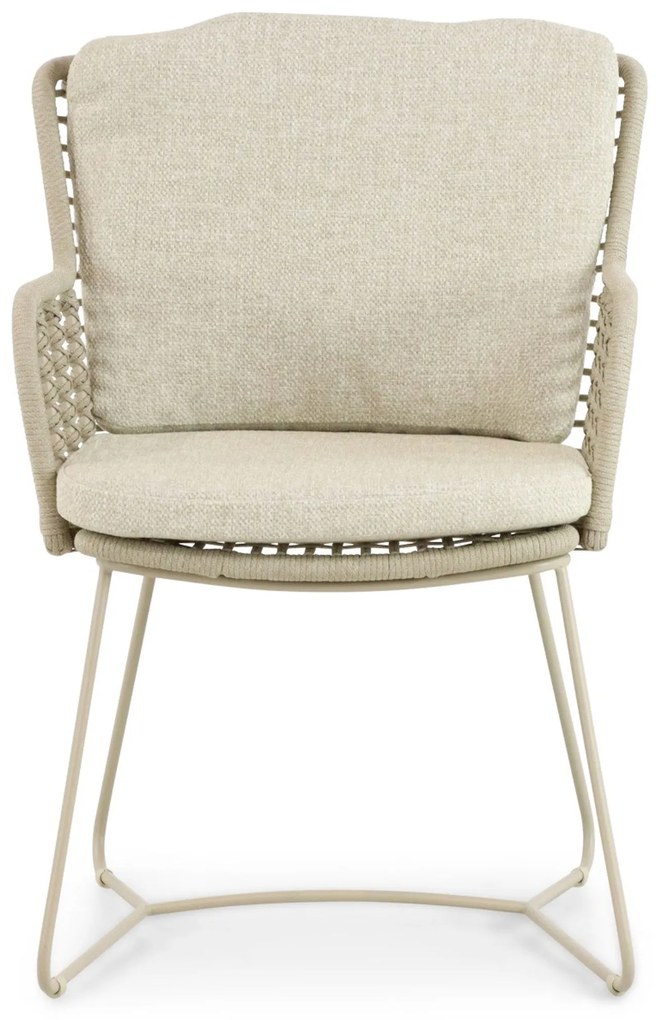 Tuinset 6 personen Aluminium/rope Taupe 4 Seasons Outdoor Fabrice/Leafline