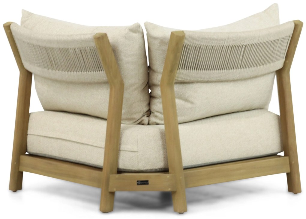 Hoek loungeset 5 personen Teak Old teak greywash  Santika Furniture Santika