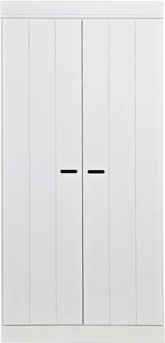 Witte Kledingkast 2-deurs - 94x53x195cm.