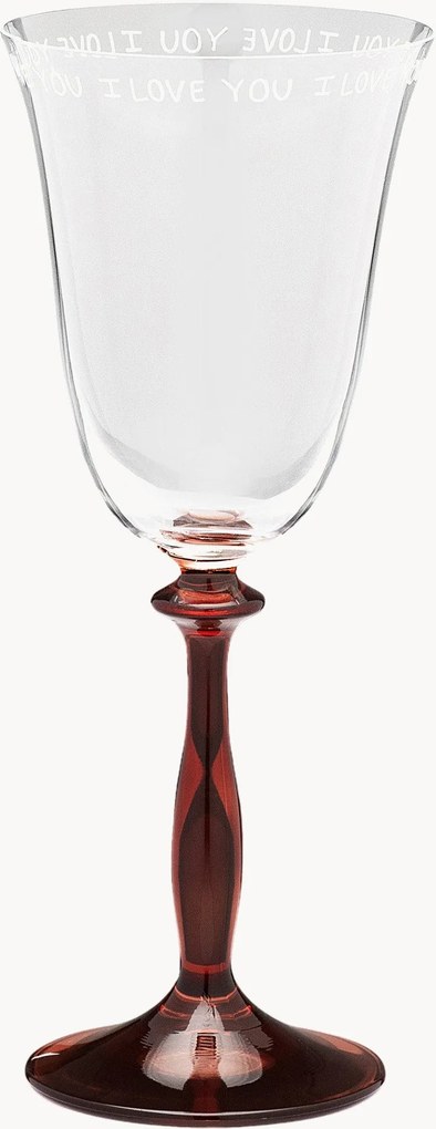 Kristallen wijnglazen I Love You, 2-delig