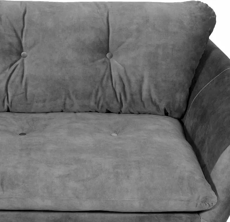 Hoekbank - Kuddar - links - velours Adore grijs 180