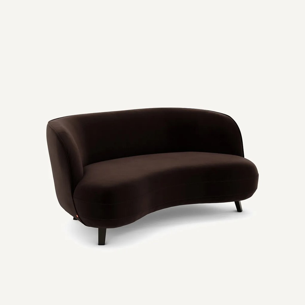 Bank XS in fluweel, Rosebury design E. Gallina