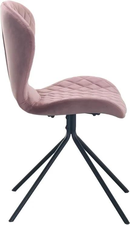 Polewolf | Eetkamerstoel Gem breedte 47 cm x diepte 53 cm x hoogte 84 cm roze eetkamerstoelen stof, multiplex, aluminium meubels stoelen & fauteuils