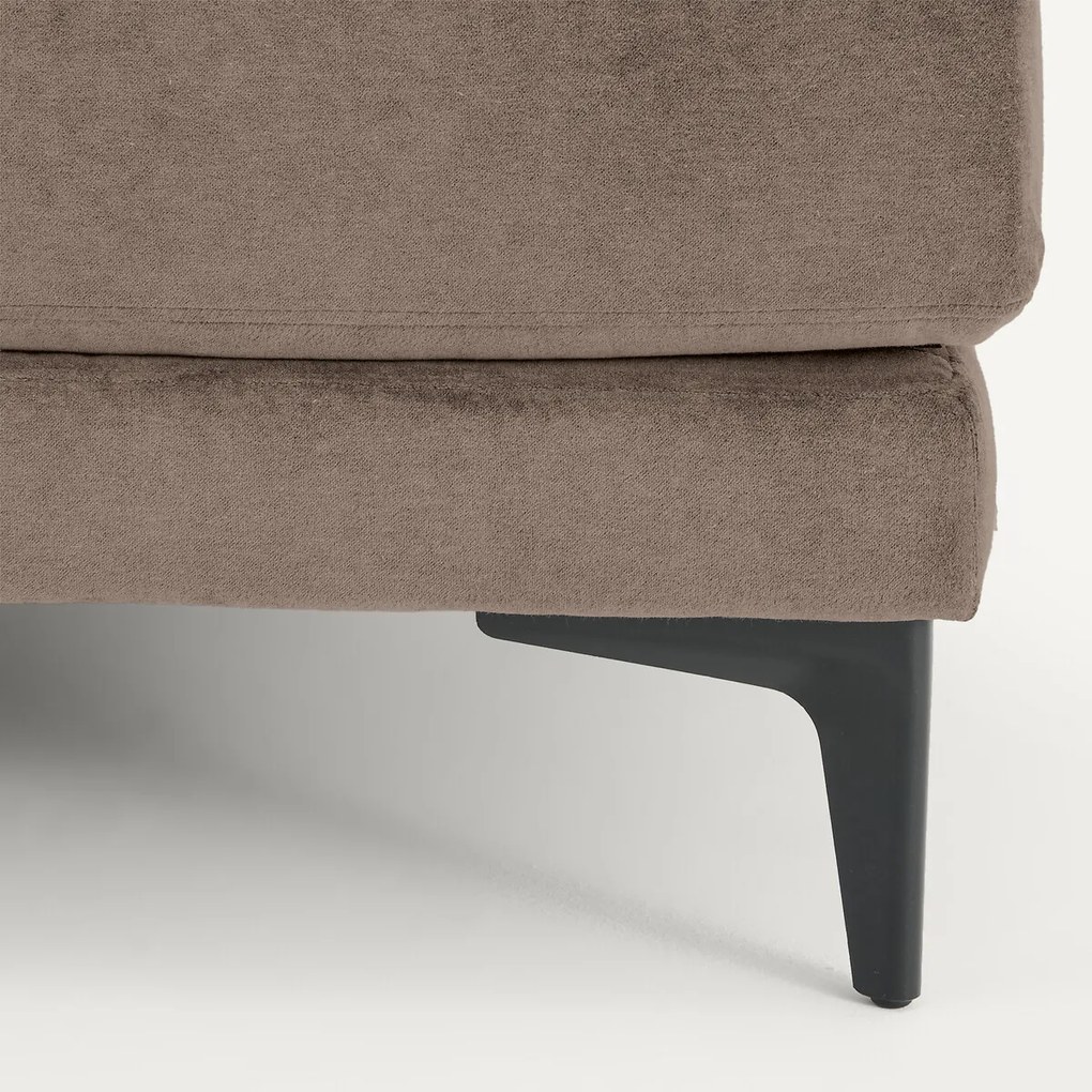 Voetensteun met dienblad, in stonewashed fluweel, MODERNISTE, ontwerp Emmanuel Gallina