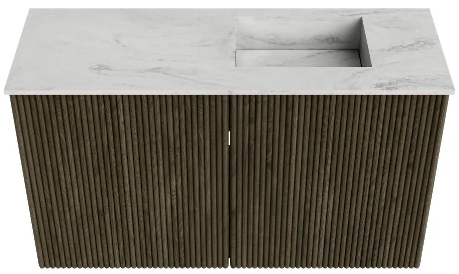 Mondiaz Joya DLux 70cm toiletmeubel shadow met wastafel faye rechts 1 kraangat opalo