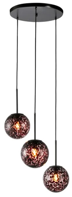 Richmond Interiors Kyana Trapse Hanglamp Zwart Glas Klein