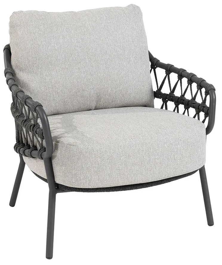 4 Seasons Calpi lage lounge dining stoel - antraciet