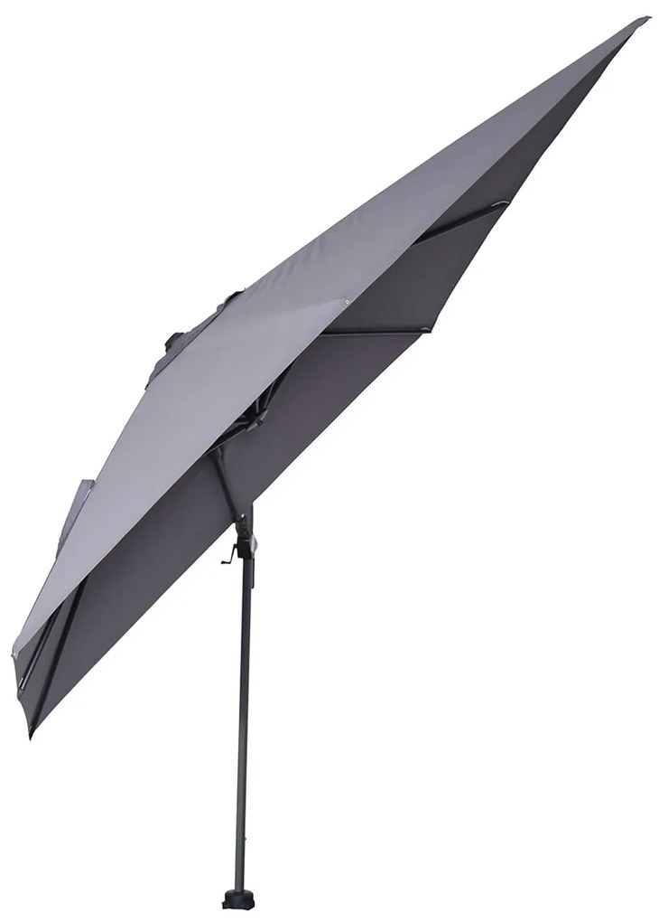 Garden Impressions Hawaii zweefparasol 300x300 cm - frame carbon black - doek licht grijs
