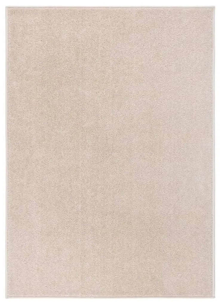 vidaXL Vloerkleed kortpolig 120x170 cm donkerbeige