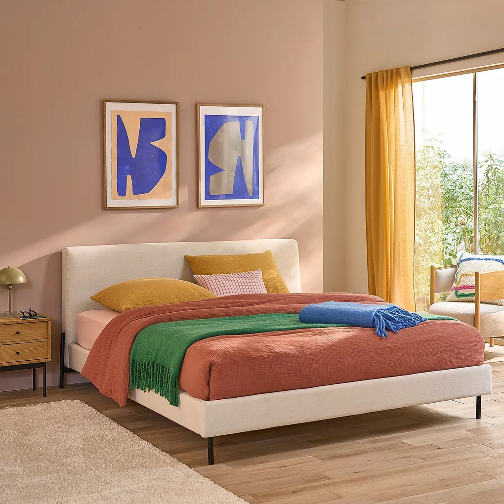 Gestoffeerd bed met lattenbodem, Tella