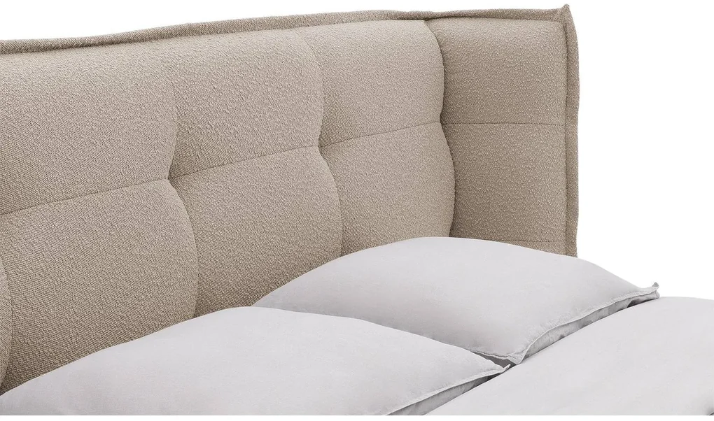 Goossens Gestoffeerd Bedframe Canon, 180 x 200 cm met storage, met 2x lattenbodem