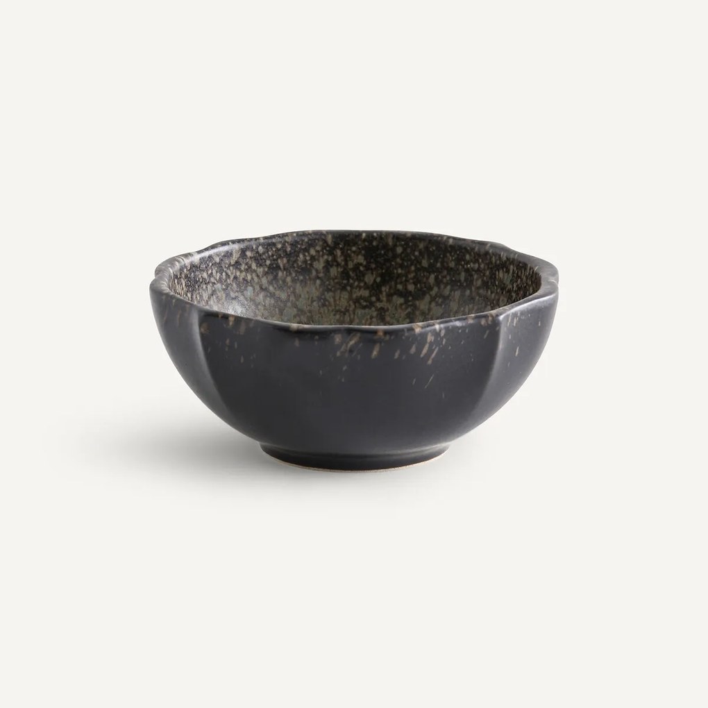Set van 4 kommen in geëmailleerd aardewerk, Arigato
