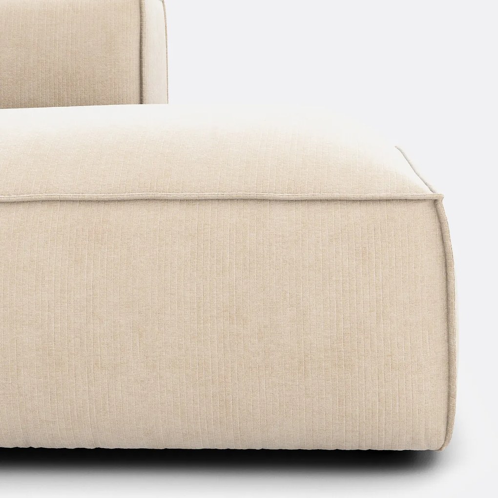 Hoekbank links, vintage ribfluweel, Seven