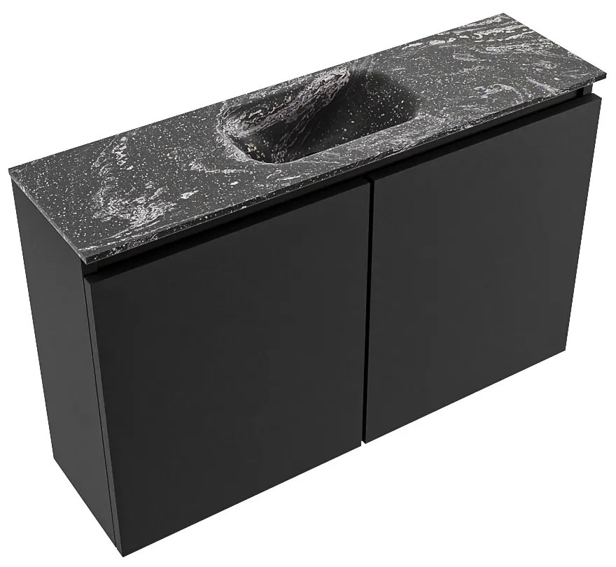 Mondiaz Ture DLux toiletmeubel 80cm urban met wastafel lava midden met kraangat