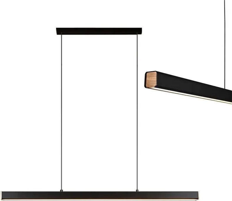 Hangende plafondlamp APP1447-CP BLACK 80cm
