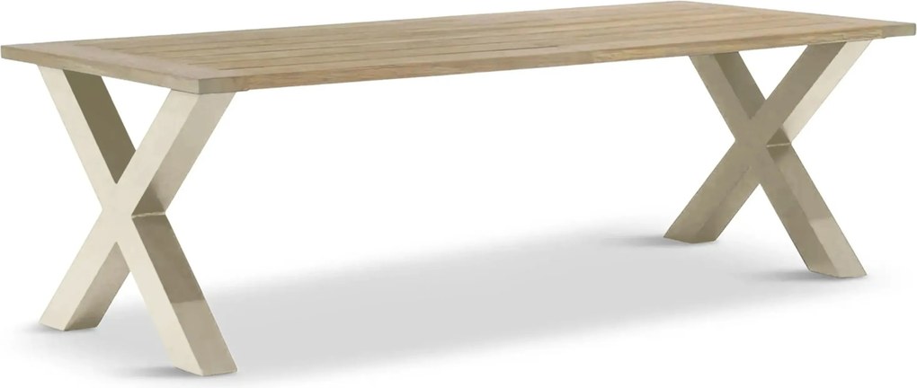 Tuinset 6 personen 240 cm Aluminium Taupe Presto Tarenta/Cardiff