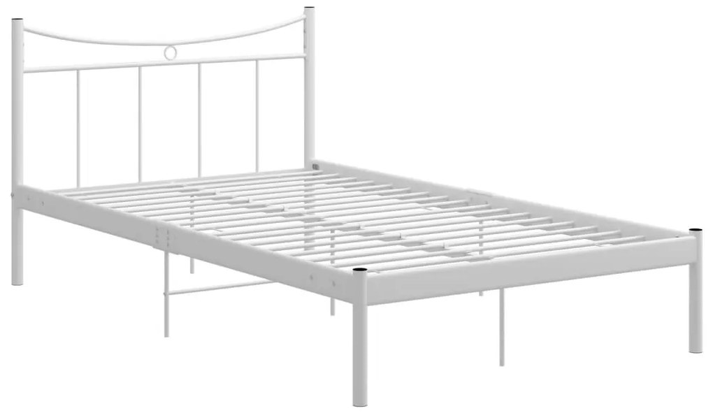 vidaXL Bedframe metaal wit 120x200 cm