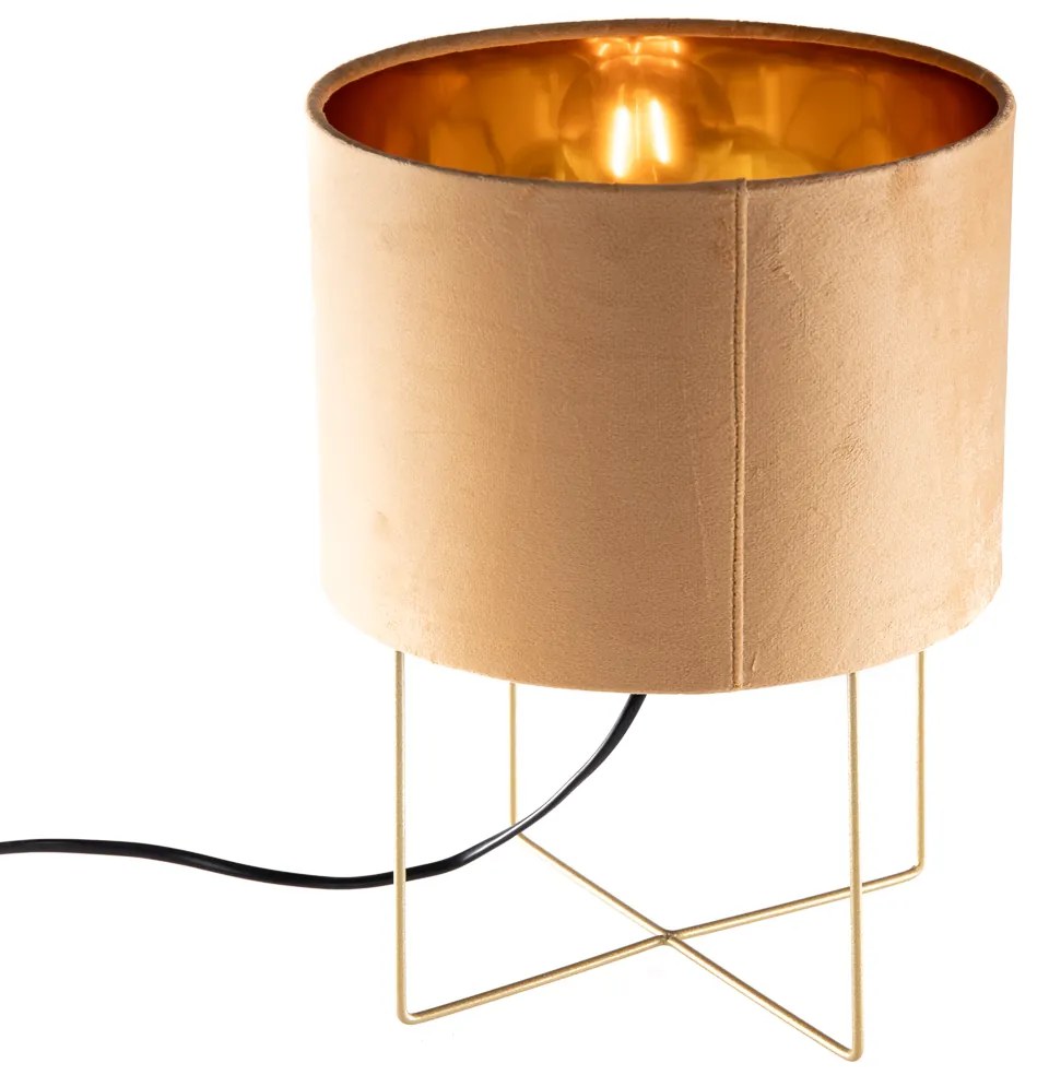 Moderne tafellamp geel met goud - Rosalina