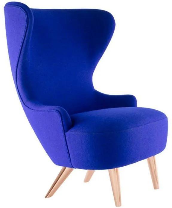 Tom Dixon Wingback Micro Copper fauteuil blauw
