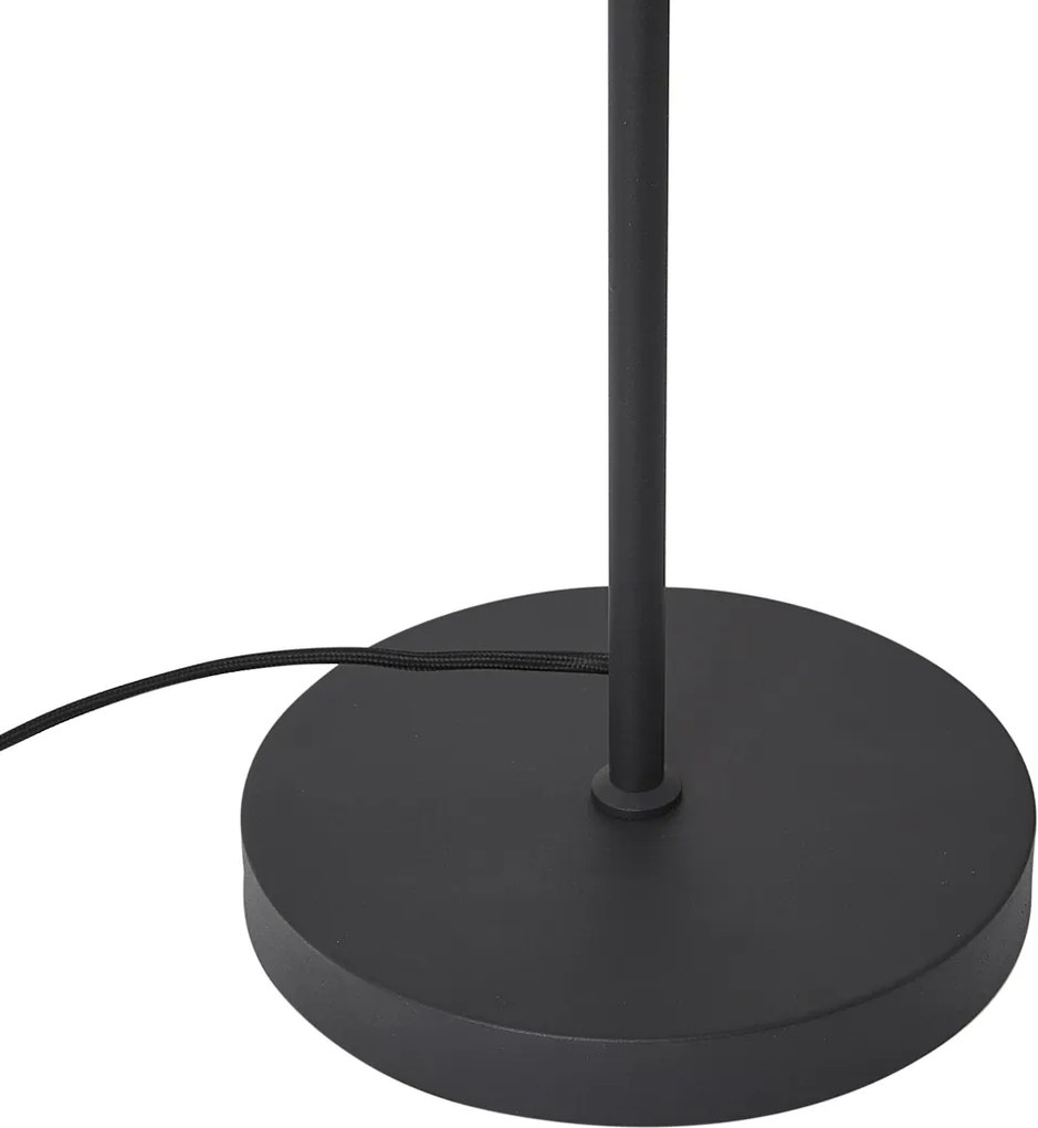 Moderne vloerlamp zwart met smoke glas 3-lichts draai- en kantelbaar - Gianni