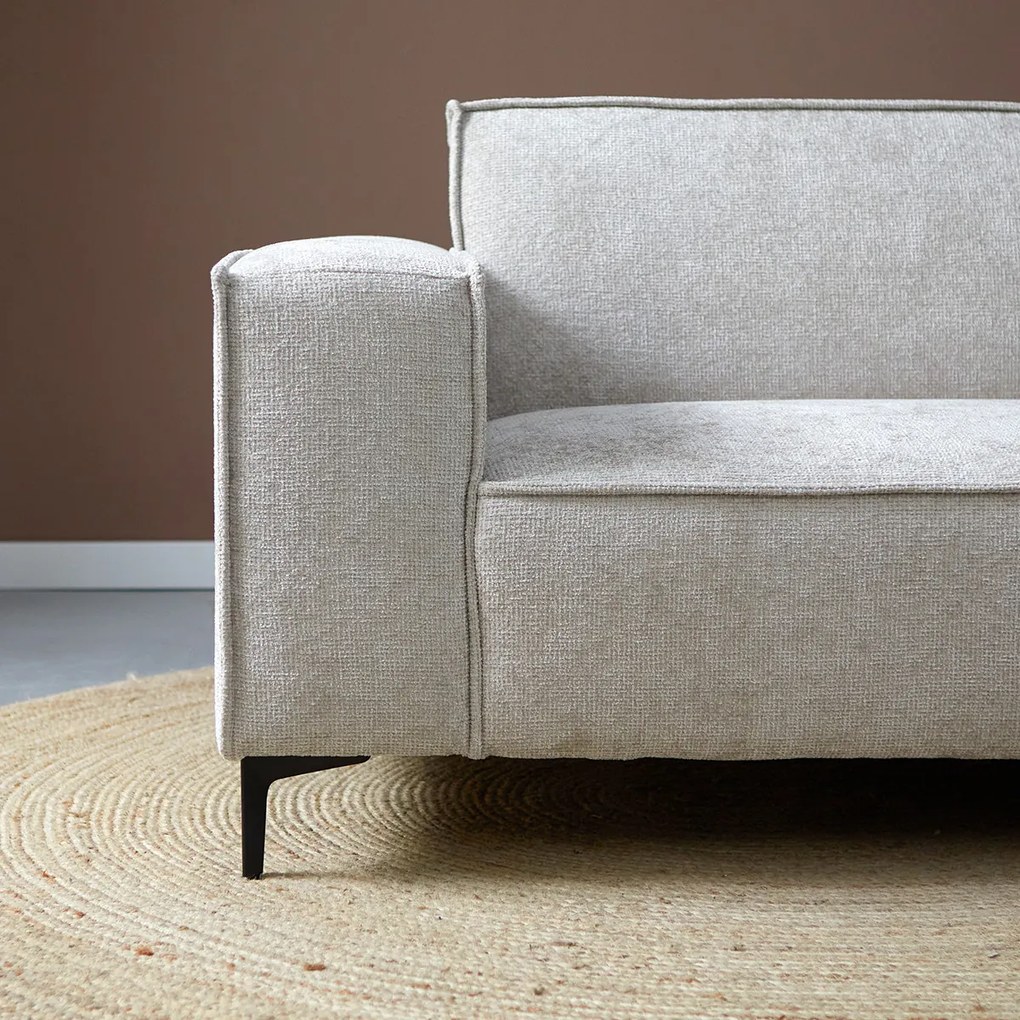 PEPP Interiors River Moderne Hoekbank Beige Stof Chaise Longue Rechts