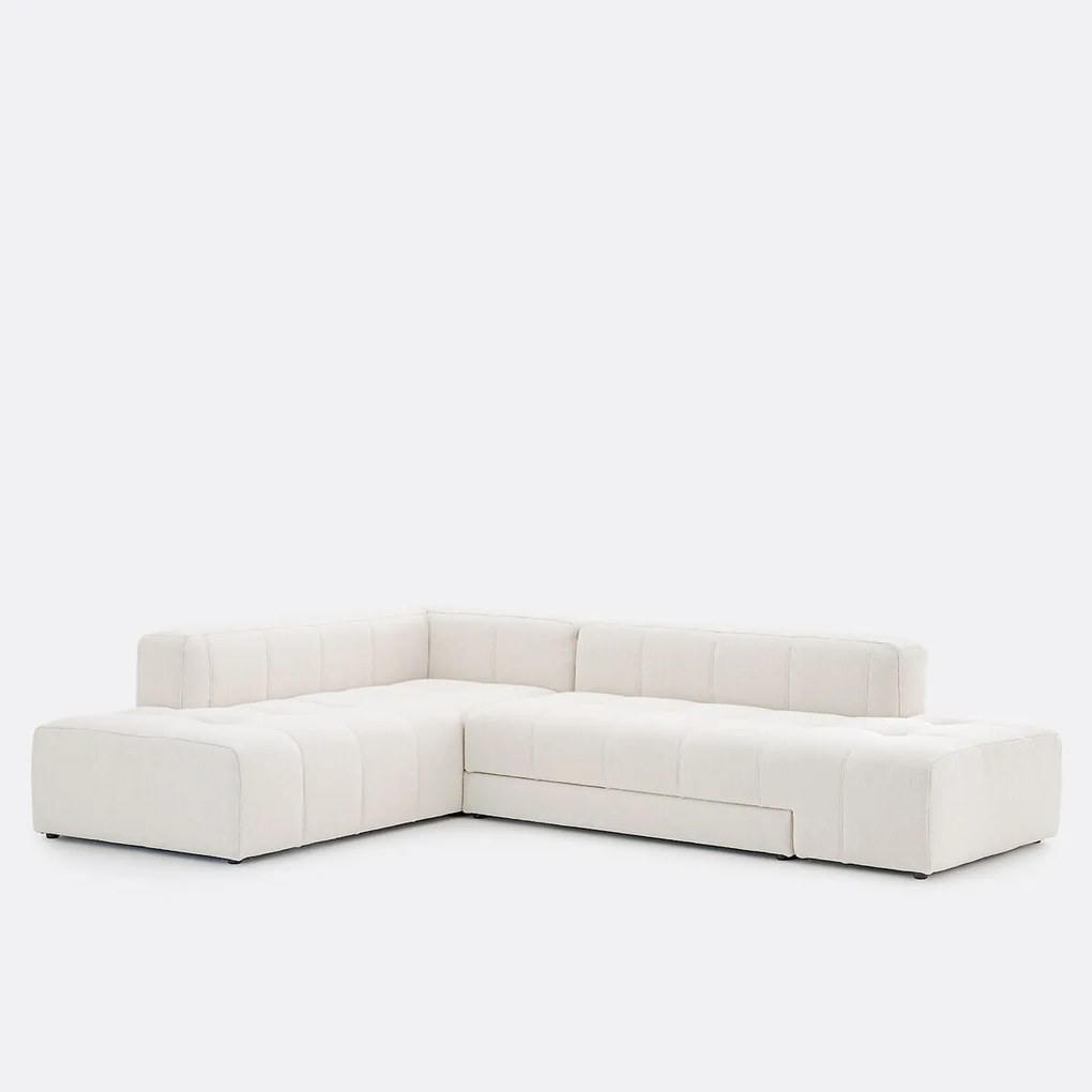 Hoekslaapbank links, fijne badstof, FANO