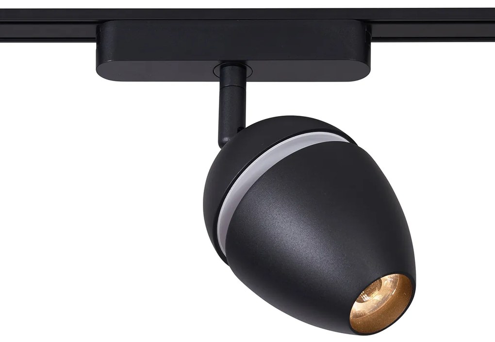 Modern railsysteem met 4 spots zwart 1-fase - Magnetic Eggy