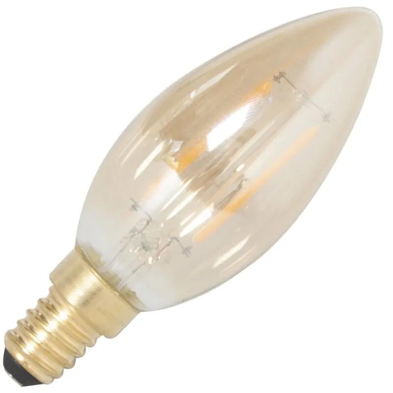LED Filament Kaarslamp E14 2W 2100K Goud 130lm