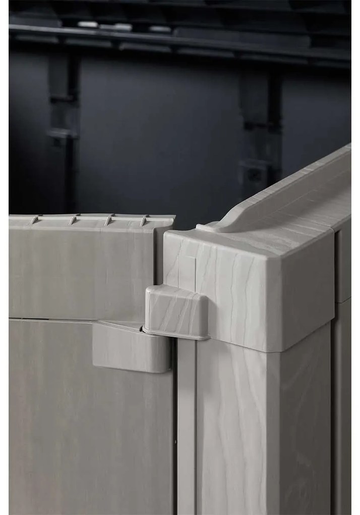 Toomax Stora way opbergbox plus XL 1270 liter - taupe donker grijs