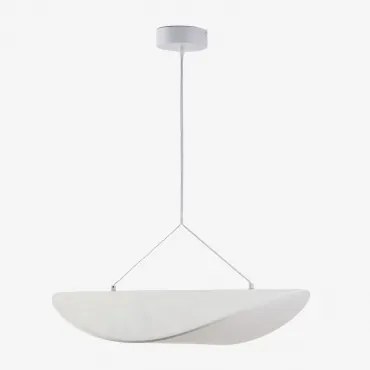 Led Hanglamp Van Stof Zelvon Wit & ↔︎ 60 Cm - Sklum