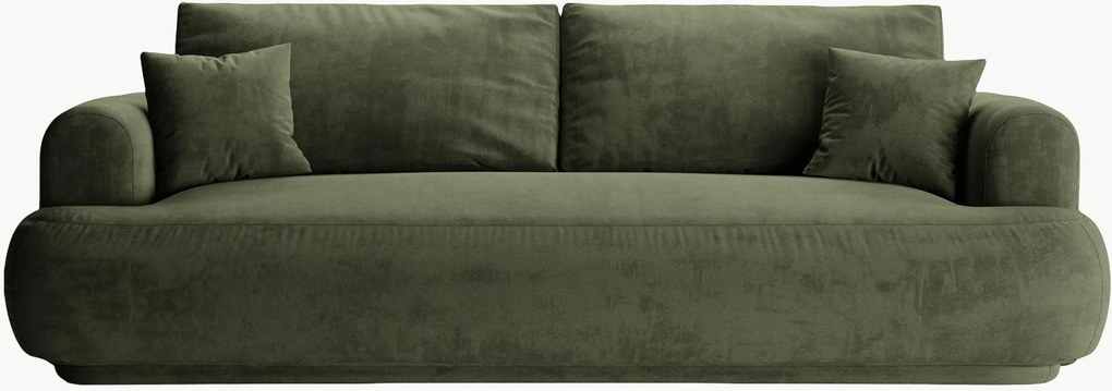 Fluwelen slaapbank Ella (3-zits) met opbergruimte, B 253 cm