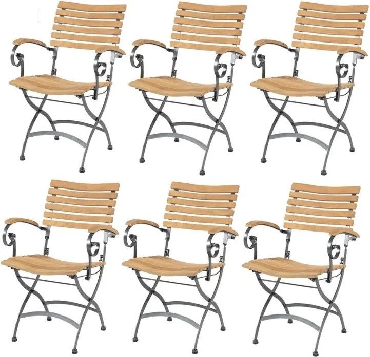 4 Seasons Outdoor Bellini dining tuinstoel met armleuning 4-Seasons Outdoor set van 6