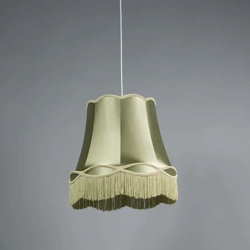 Set van 4 retro hanglampen groen 45 cm - Granny