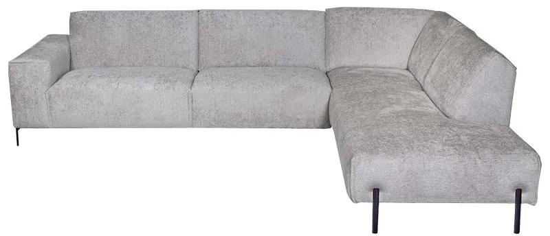 Loungebank Höft chaise longue rechts | stof Fusion grijs 149 | 2,99 x 2,20 mtr
