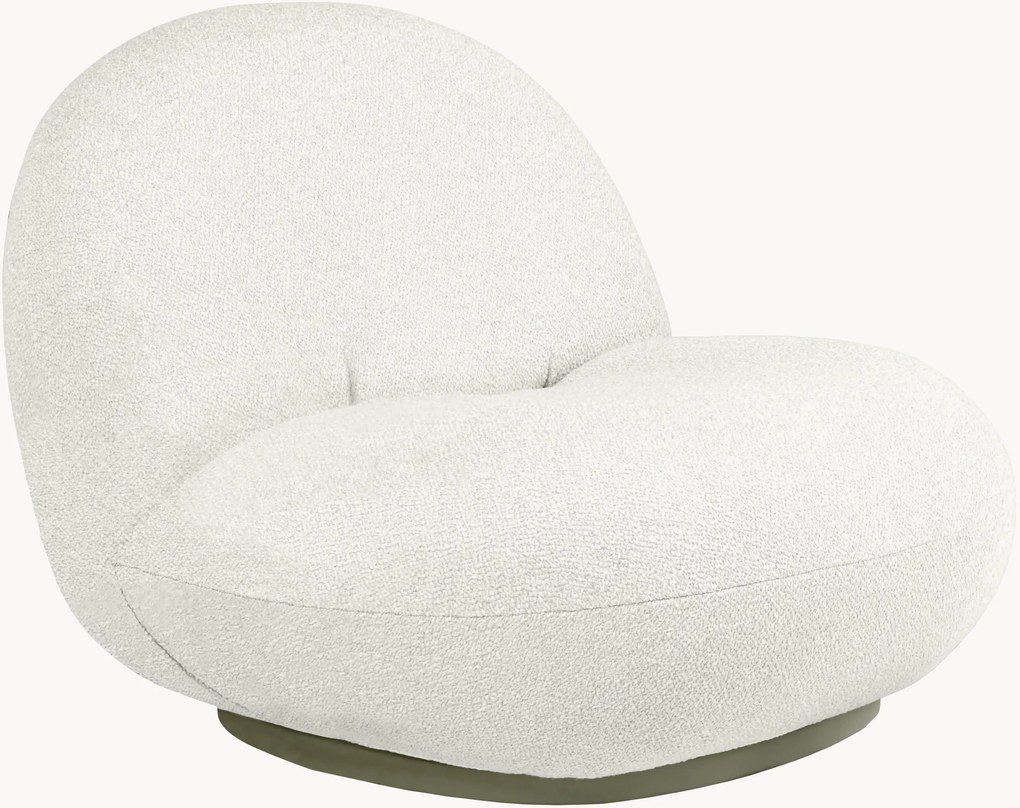Draaibare bouclé tuinfauteuil Pacha