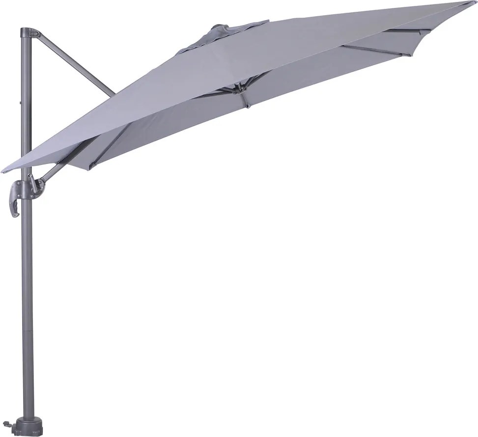 Garden Impressions Zweefparasol Hawaii S 250x250 - donker grijs - licht grijs