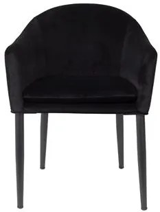 House of Rebels Eetkamerstoel - Bram - Zwart - Fluweel - House of Rebels
