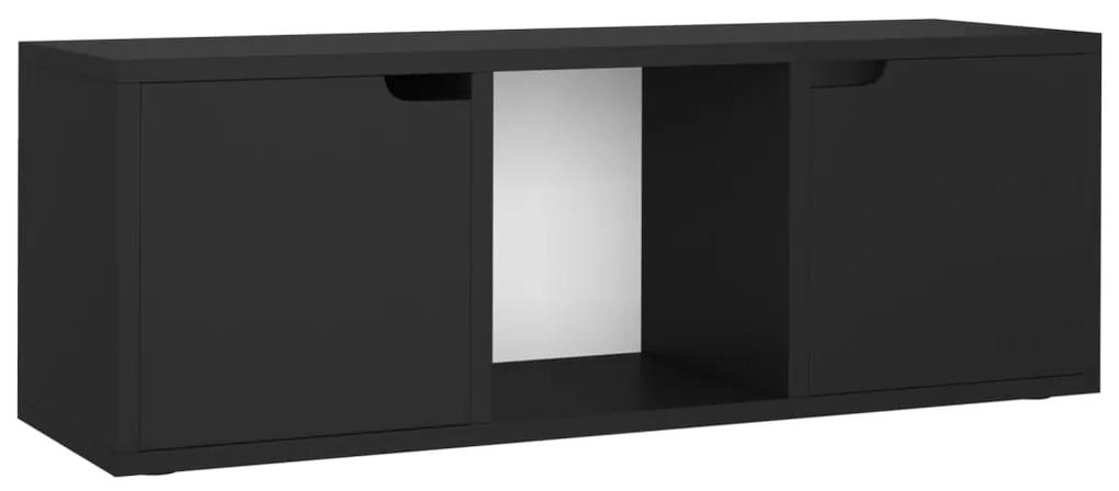 vidaXL Tv-meubel 88,5x27,5x30,5 cm spaanplaat zwart