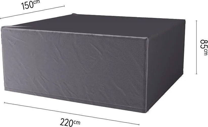 Platinum Aerocover tuinsethoes - Ademende hoes voor tuinset met rechthoekige tafels van 200 tot 220cm (inclusief stoelen)