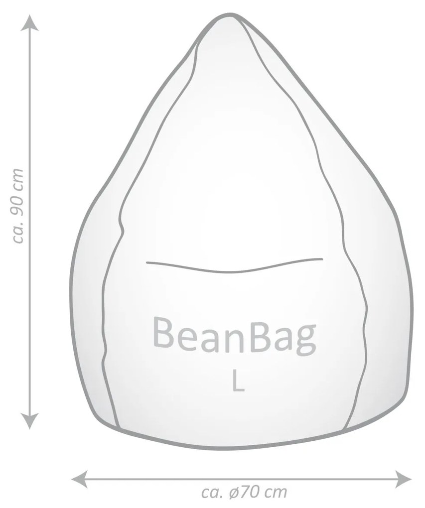 Kinder Zitzak BeanBag Easy L - Lichtgrijs